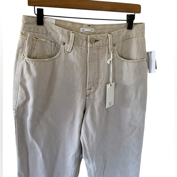 Good American NEW 90s Icon Straight Jean in Bone - Picture 5 of 8